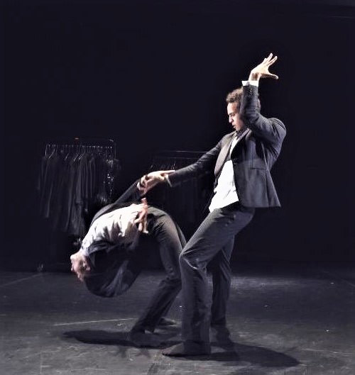 Members of
Royal Danish Ballet's Kammerballetten (Copenhagen, Denmark)
performing Absolute Pitch Black. Choreography by Sebastian Kloborg. Photo by Tom McKenzie.